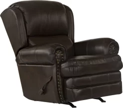 Jackson Furniture Roberto Cocoa Leather Rocker Recliner