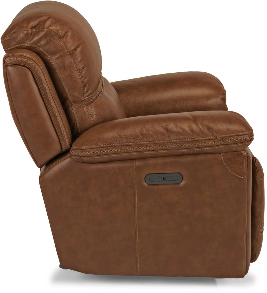 Flexsteel® Fenwick Brown Leather Power Gliding Recliner With Power Headrest 3 Flexsteel® Fenwick Brown Leather Power Gliding Recliner With Power Headrest - Image 3