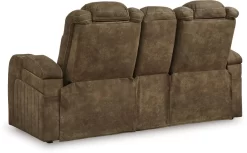 Signature Design By Ashley® Wolfridge Brindle Power Reclining Loveseat -Furniture comprehensive store 71d4a1a5 e8bd 4302 b297 d2e6e40e71c1