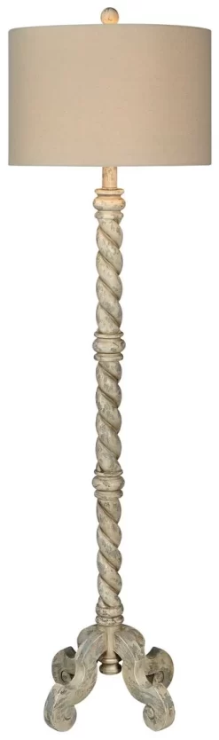 Forty West Faulkner Ivory/Cream Floor Lamp
