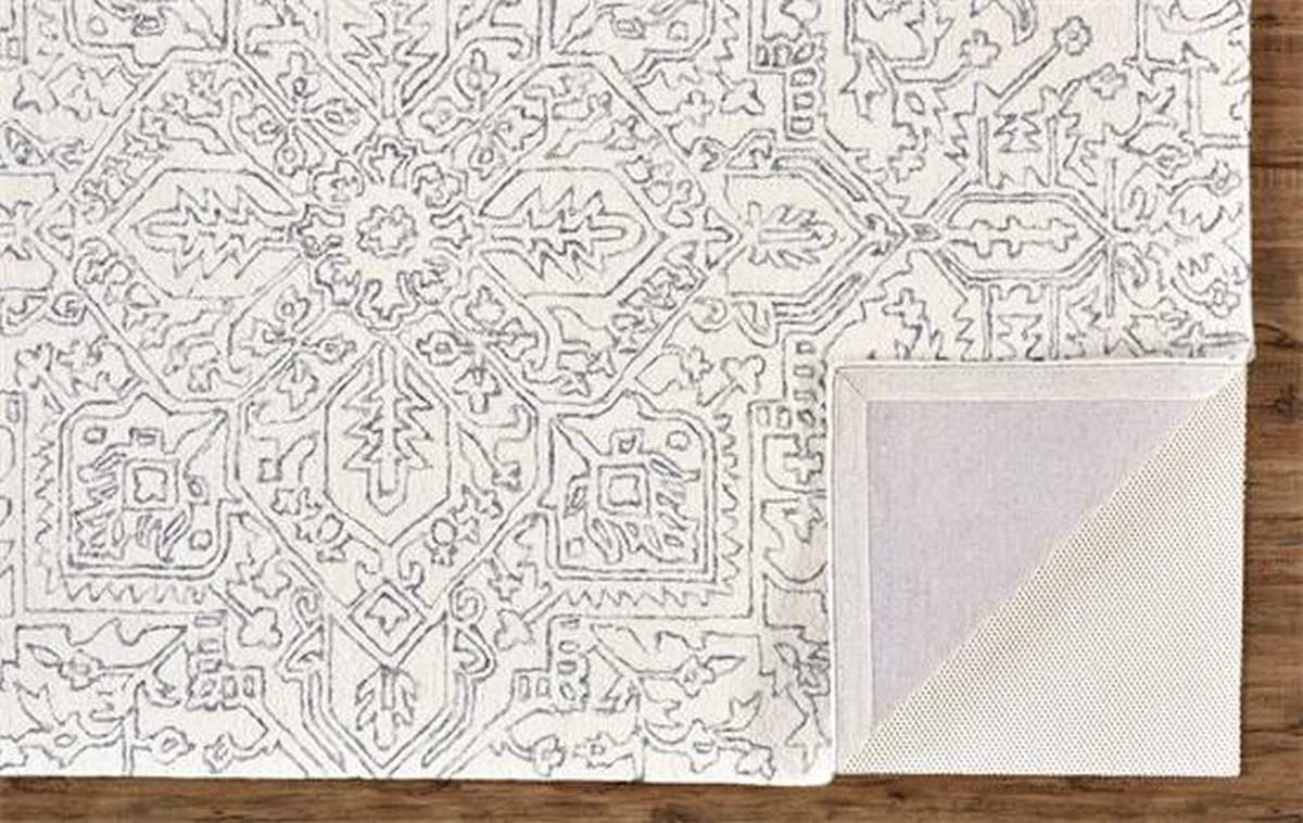 Feizy Belfort Ivory/Charcoal 8' X 10' Area Rug 3 Feizy Belfort Ivory/Charcoal 8' X 10' Area Rug - Image 3