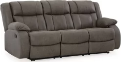 Signature Design By Ashley® First Base Gunmetal Reclining Sofa