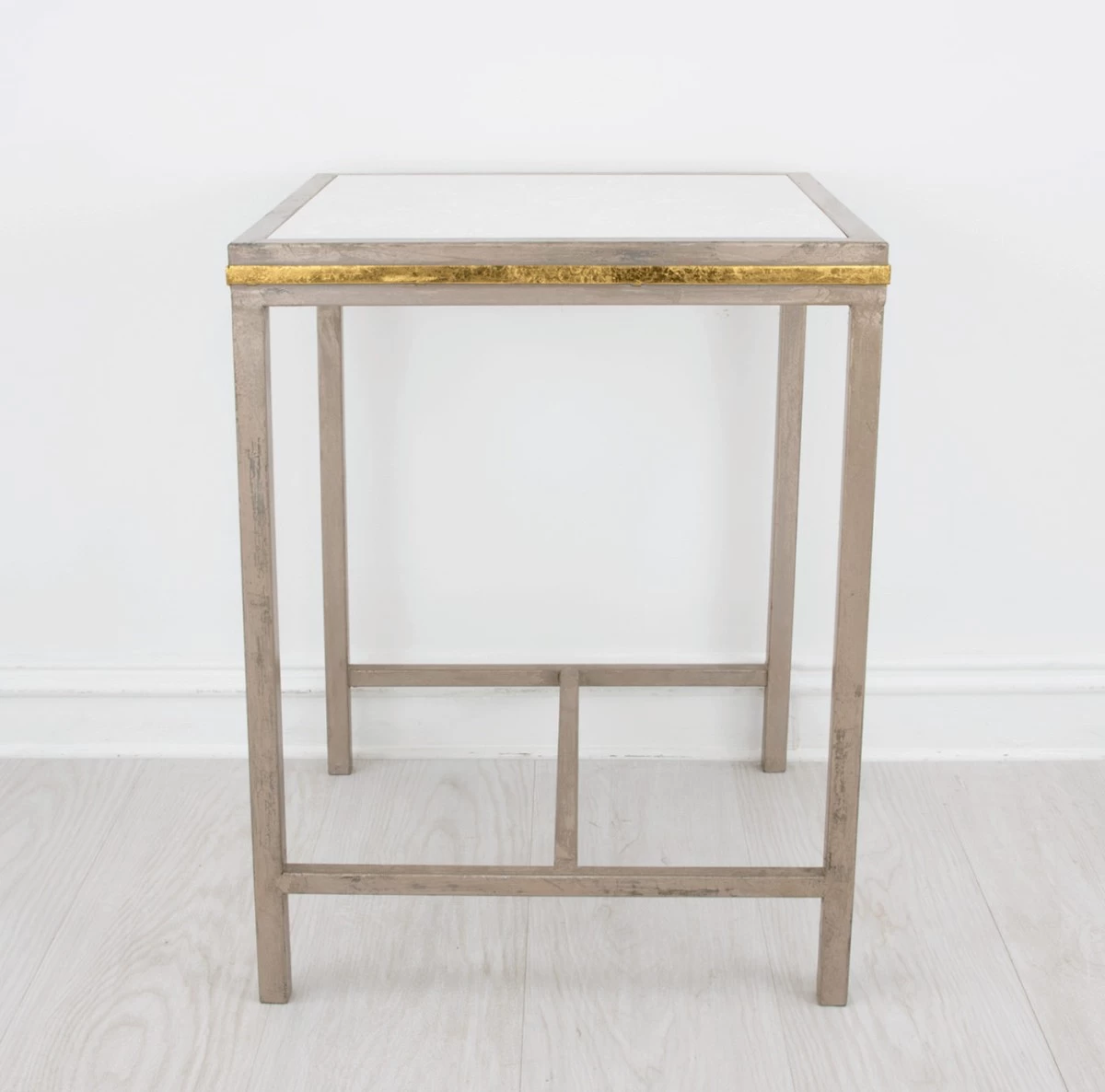 Zeugma Imports Champagne/Gold Leaf Side Table 3 Zeugma Imports Champagne/Gold Leaf Side Table - Image 3