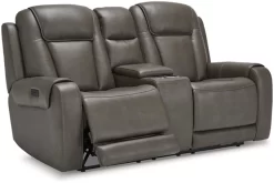 Signature Design By Ashley® Card Player Smoke Power Reclining Loveseat
