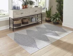 Signature Design By Ashley® Alverno White/Blue 5' X 7' Medium Area Rug -Furniture comprehensive store 76b118ae a45c 4d59 830c 62283fd36343