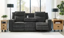 Signature Design By Ashley® Martinglenn Ebony Power Reclining Sofa With Drop Down Table -Furniture comprehensive store 76b22596 8483 4073 80eb e7d702048f4e
