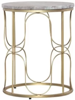 Liberty Verona 2-Piece Greystone/Satin Gold Accent Table Set -Furniture comprehensive store 77570a36 d16e 4917 ac6e 51117c73c543