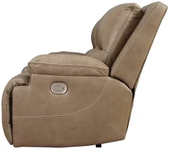 Signature Design By Ashley® Ricmen Putty Leather Power Reclining Loveseat With Adjustable Headrest -Furniture comprehensive store 7761d51f 28e2 43a1 afff 186c90e7dbd1