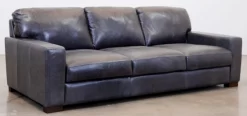 Soft Line Splendor Grey All Leather Sofa