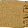 Surya Tilda Mustard 59"x51" Throw Blanket