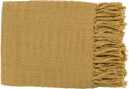 Surya Tilda Mustard 59"x51" Throw Blanket 1 Surya Tilda Mustard 59"x51" Throw Blanket