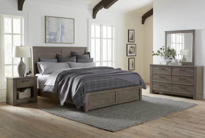 Samuel Lawrence Furniture Ruff Hewn Gray Brown Bedroom Mirror 8 Samuel Lawrence Furniture Ruff Hewn Gray Brown Bedroom Mirror - Image 8