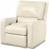 USA Premium Leather Furniture 6350 Pebble Bone All Leather Power Recliner