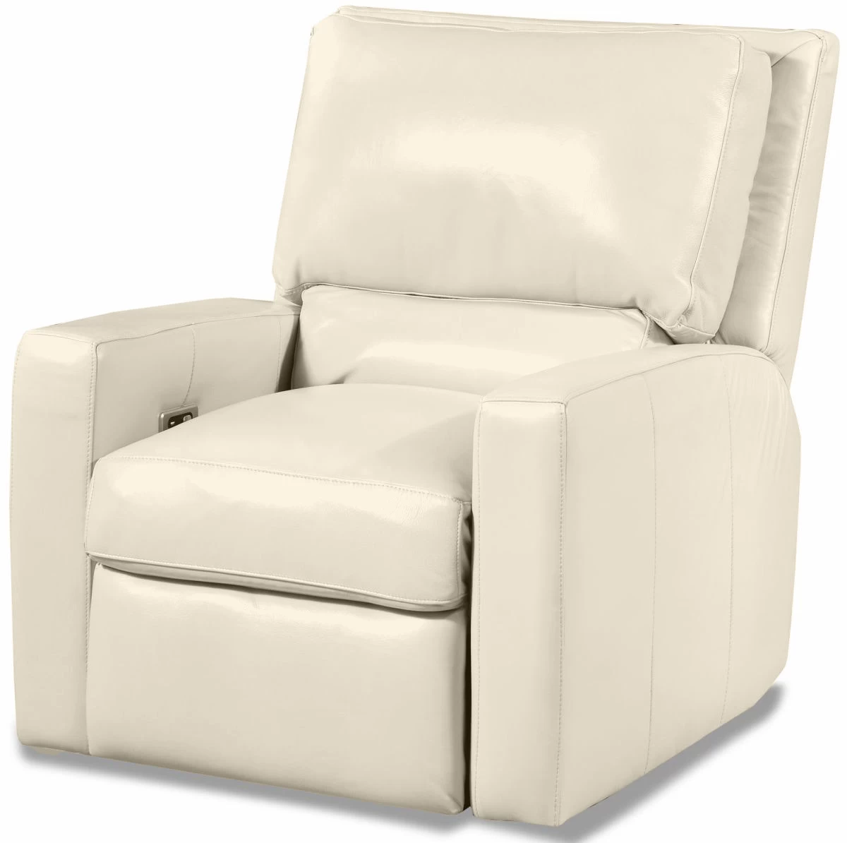 USA Premium Leather Furniture 6350 Pebble Bone All Leather Power Recliner 1 USA Premium Leather Furniture 6350 Pebble Bone All Leather Power Recliner