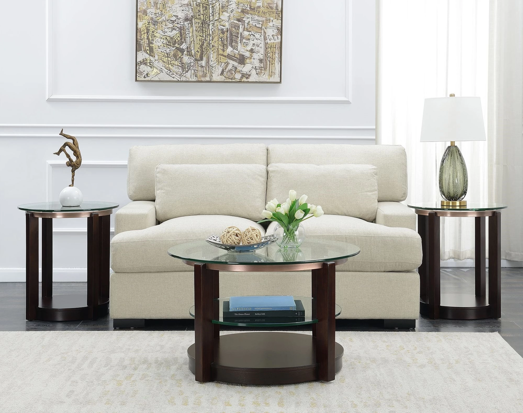 Elements International Elsa Brown End Table 2 Elements International Elsa Brown End Table - Image 2