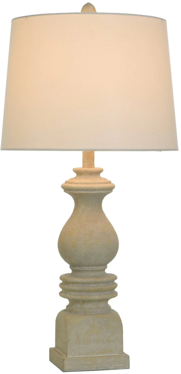 Stylecraft Resin White Table Lamp 6 Stylecraft Resin White Table Lamp - Image 6