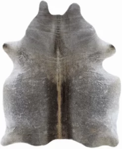 BS Trading® Natural Dark Gray Medium Cowhide Throw Rug