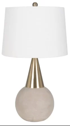 Bassett Mirror Beacon Brass/Cement Table Lamp
