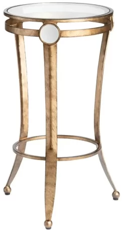Crestview Collection Midford Clear/Gold Accent Table