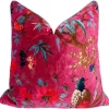 Laura Park Designs Magenta 20 X 20 Rajmahal Velvet Pillow