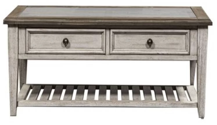 Liberty Heartland Antique White Ceiling Tile Cocktail Table 1 Liberty Heartland Antique White Ceiling Tile Cocktail Table