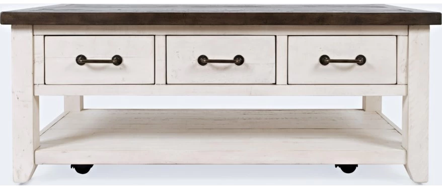 Jofran Inc.© Madison County Vintage White Cocktail Table 1 Jofran Inc.© Madison County Vintage White Cocktail Table