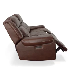 Man Wah Walnut Leather Power Reclining Sofa -Furniture comprehensive store 861d8438 ae8f 4694 9222 d878b8f3f60e