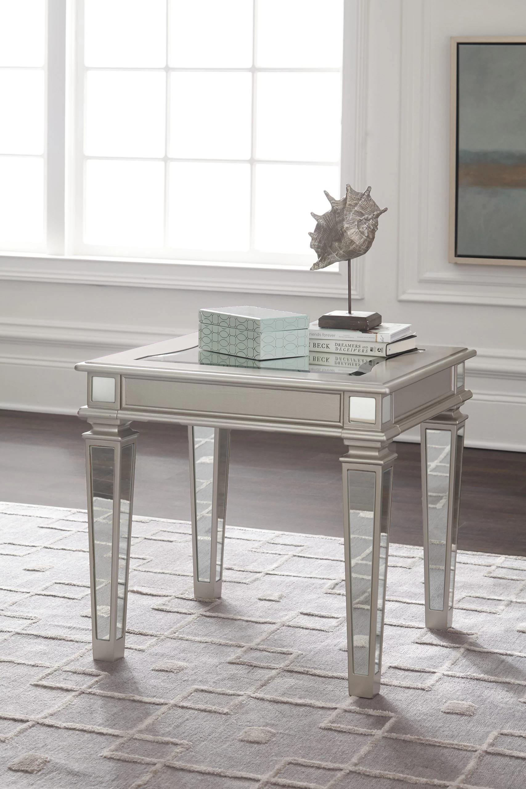 Signature Design By Ashley® Tessani Silver Rectangular End Table 2 Signature Design By Ashley® Tessani Silver Rectangular End Table - Image 2