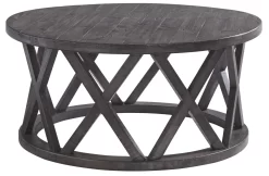 Signature Design By Ashley® Sharzane Grayish Brown Round Coffee Table