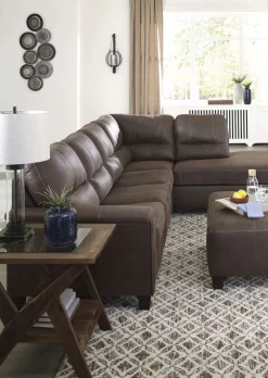 Signature Design By Ashley® Navi 2-Piece Chestnut Left-Arm Facing Sectional With Chaise -Furniture comprehensive store 8811afc4 f094 4acb 9e15 5203d689848b