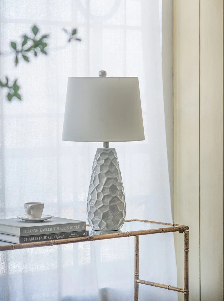 A & B Home Neutral Gray Glaze Table Lamp 7 A & B Home Neutral Gray Glaze Table Lamp - Image 7
