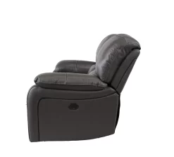 Man Wah Gray Leather Power Reclining Console Loveseat -Furniture comprehensive store 88e1a6dd 5b96 4b7e 9774 1df4bf9597cd