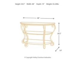 Signature Design By Ashley® Nestor Medium Brown Sofa Table -Furniture comprehensive store 897281ae fb49 4c6a bda4 51151d8650f8