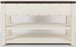 Jofran Inc. Madison County Vintage White Sofa/Media Table -Furniture comprehensive store 8afe3e53 d98d 43df a097 e43fa2ff3a1c