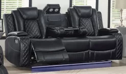 New Classic® Orion Black Reclining Sofa