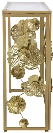 A & B Home Tamara Gold Metal Console Table With Mirror 3 A & B Home Tamara Gold Metal Console Table With Mirror - Image 3