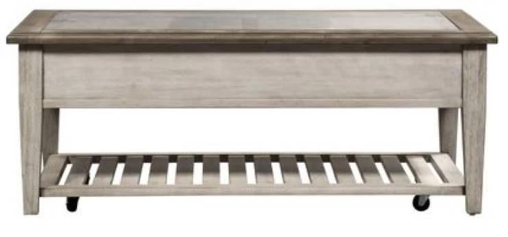 Liberty Heartland Antique White Ceiling Tile Cocktail Table 2 Liberty Heartland Antique White Ceiling Tile Cocktail Table - Image 2