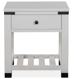 Magnussen Home® Harper Springs Silo White Shelf End Table