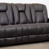 Man Wah Gray Reclining Sofa