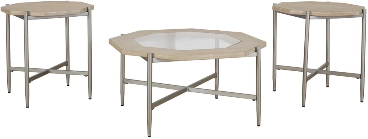 Signature Design By Ashley® Varlowe 3-Piece Bisque Tables 1 Signature Design By Ashley® Varlowe 3-Piece Bisque Tables