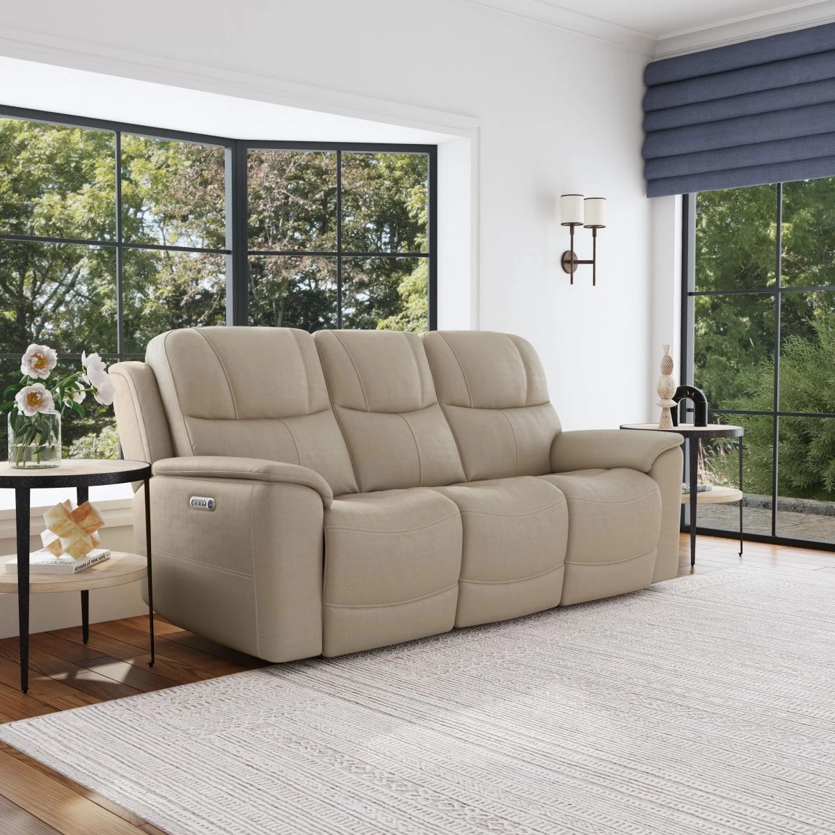 Flexsteel® Crew Pebble Power Reclining Sofa With Power Headrests And Lumbar 9 Flexsteel® Crew Pebble Power Reclining Sofa With Power Headrests And Lumbar - Image 9