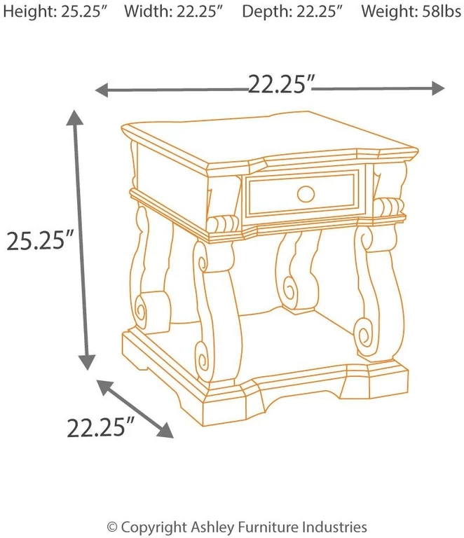 Signature Design By Ashley® Alymere Rustic Brown End Table 9 Signature Design By Ashley® Alymere Rustic Brown End Table - Image 9