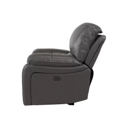 Man Wah Gray Leather Power Recliner -Furniture comprehensive store 9158dc86 190c 4d9f 8361 4caaf40abde8