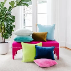 Laura Park Designs Hot Pink Velvet 22" X 22" Toss Pillow -Furniture comprehensive store 91fa3076 5760 4e05 b23a 4483ea88faf7