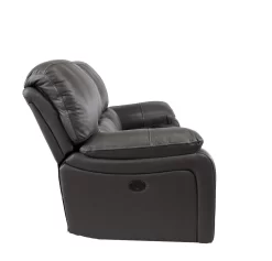 Man Wah Gray Leather Power Reclining Sofa -Furniture comprehensive store 91fa3142 3b9a 40a0 8b75 d7767a7f97c1