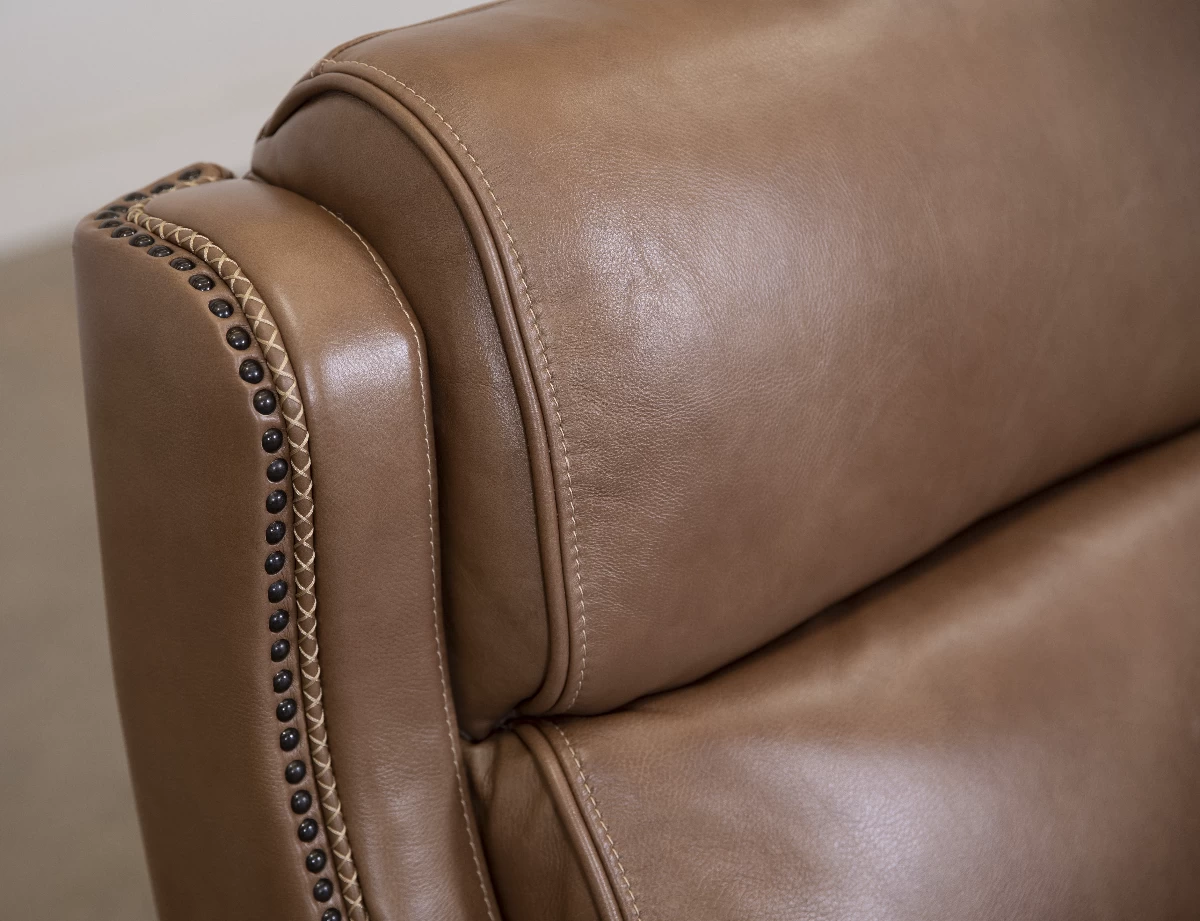 Man Wah Umber Leather Power Reclining Sofa 6 Man Wah Umber Leather Power Reclining Sofa - Image 6