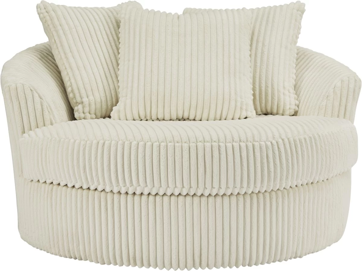 Signature Design By Ashley® Lindyn Ivory Oversized Swivel Accent Chair 3 Signature Design By Ashley® Lindyn Ivory Oversized Swivel Accent Chair - Image 3