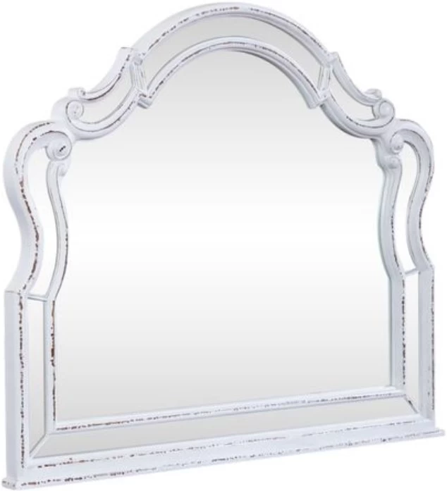 Liberty Magnolia Manor Antique White Scalloped Mirror 1 Liberty Magnolia Manor Antique White Scalloped Mirror