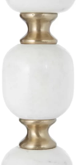 A & B Home Gold/White Round Side Table With Pebbled Stand -Furniture comprehensive store 930e39d0 42ca 409e 8c1b b4967e4e09a3