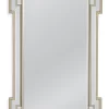 Bassett Mirror Gardner Champagne Leaf Floor Mirror